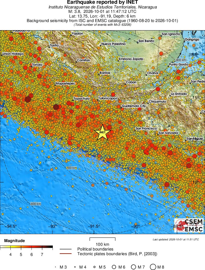 regional magnitude historical seismicity