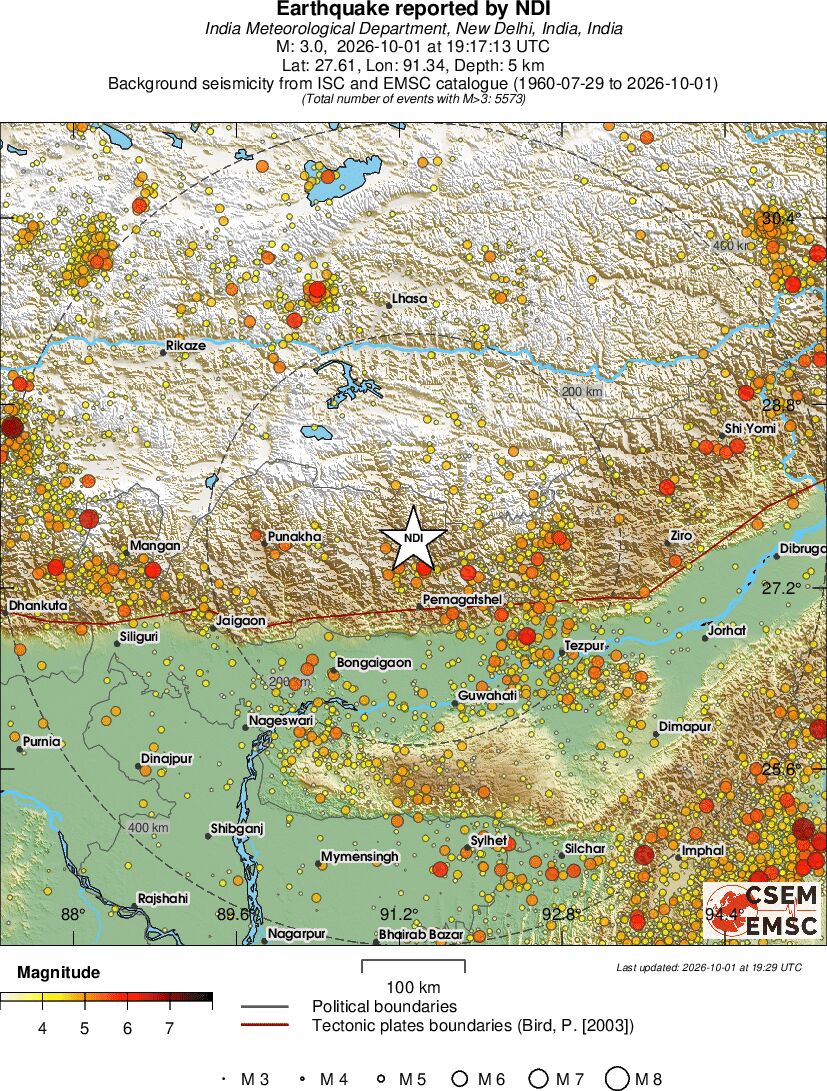 regional magnitude historical seismicity