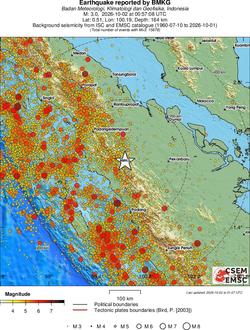 regional magnitude historical seismicity