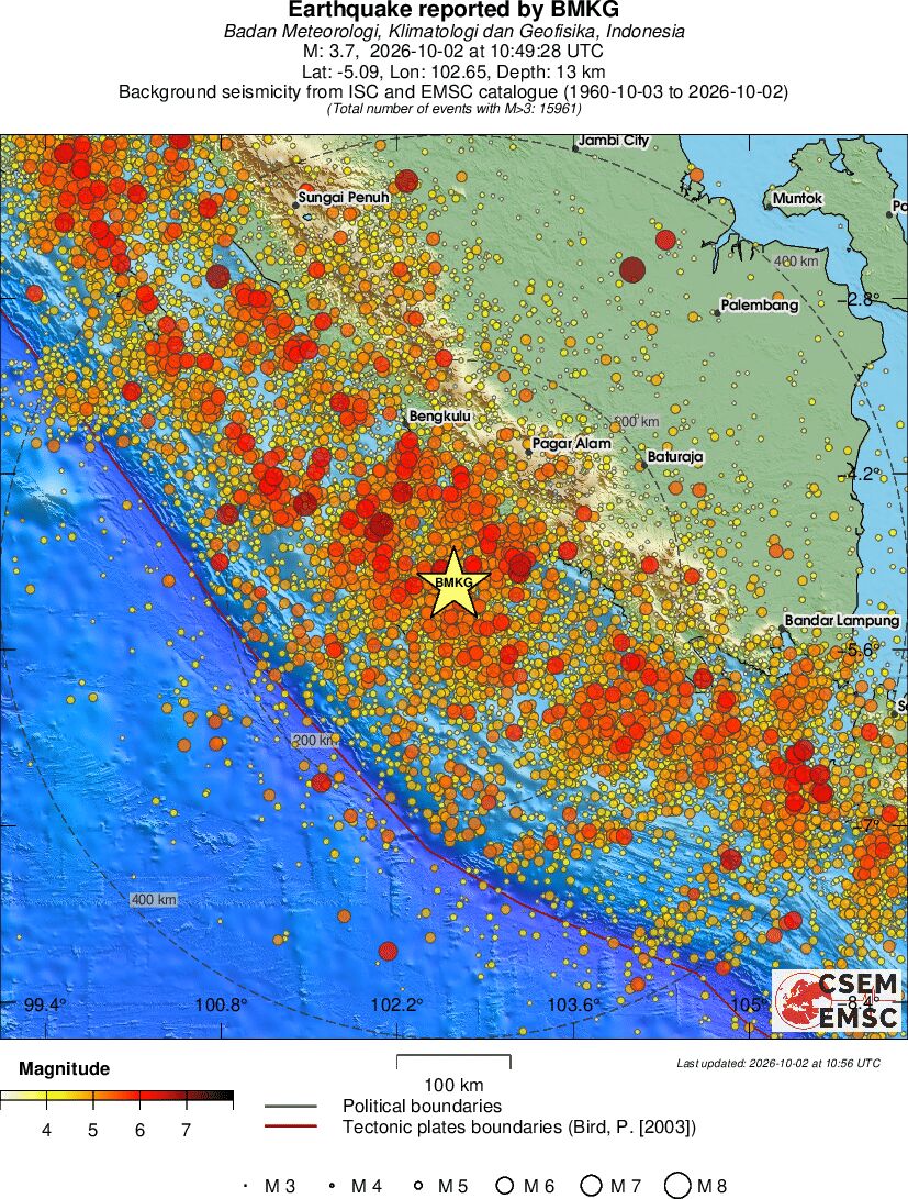 regional magnitude historical seismicity