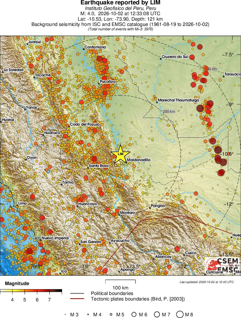 regional magnitude historical seismicity