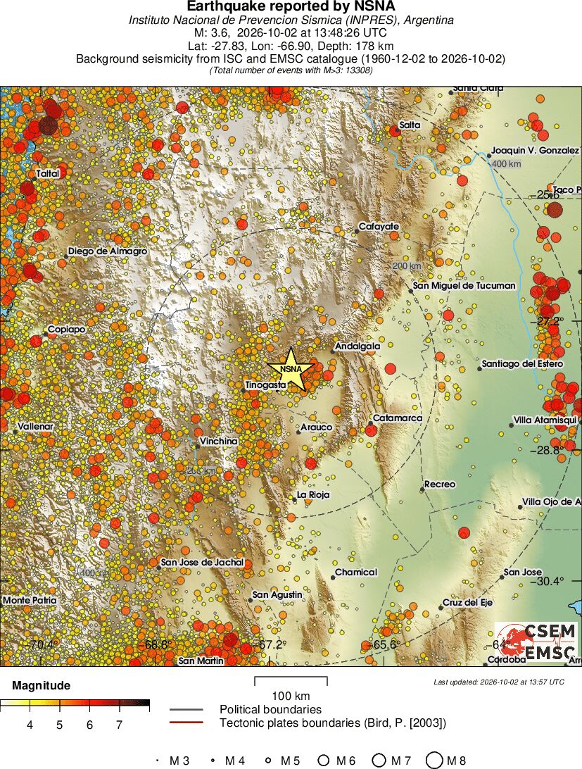 regional magnitude historical seismicity