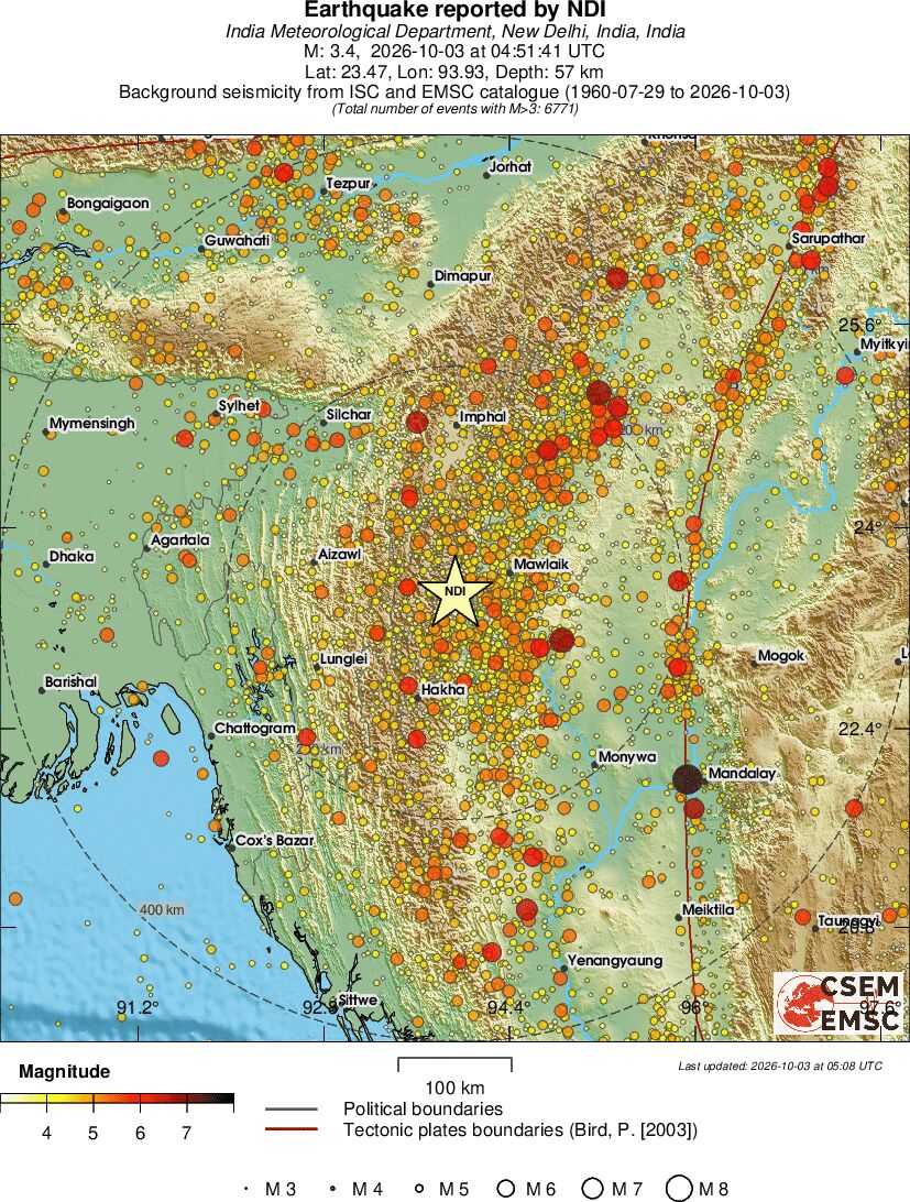 regional magnitude historical seismicity