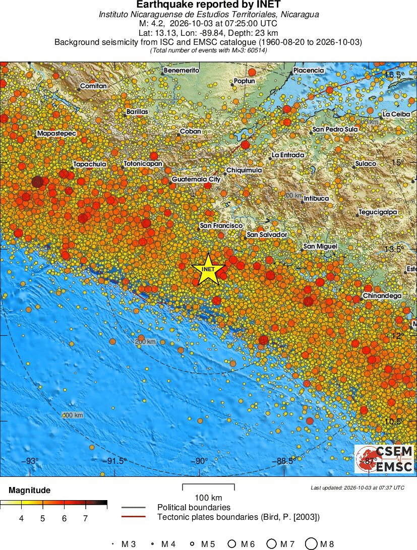 regional magnitude historical seismicity