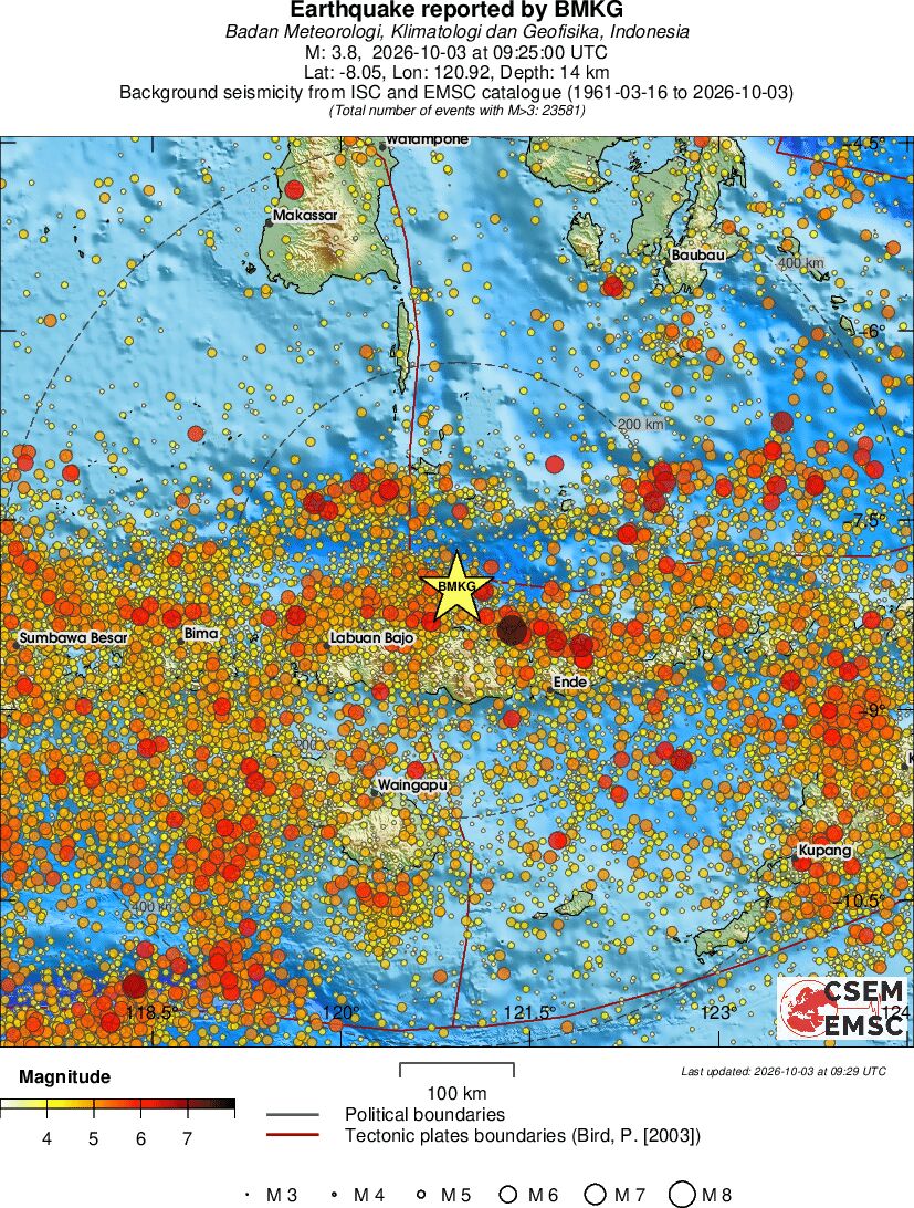 regional magnitude historical seismicity