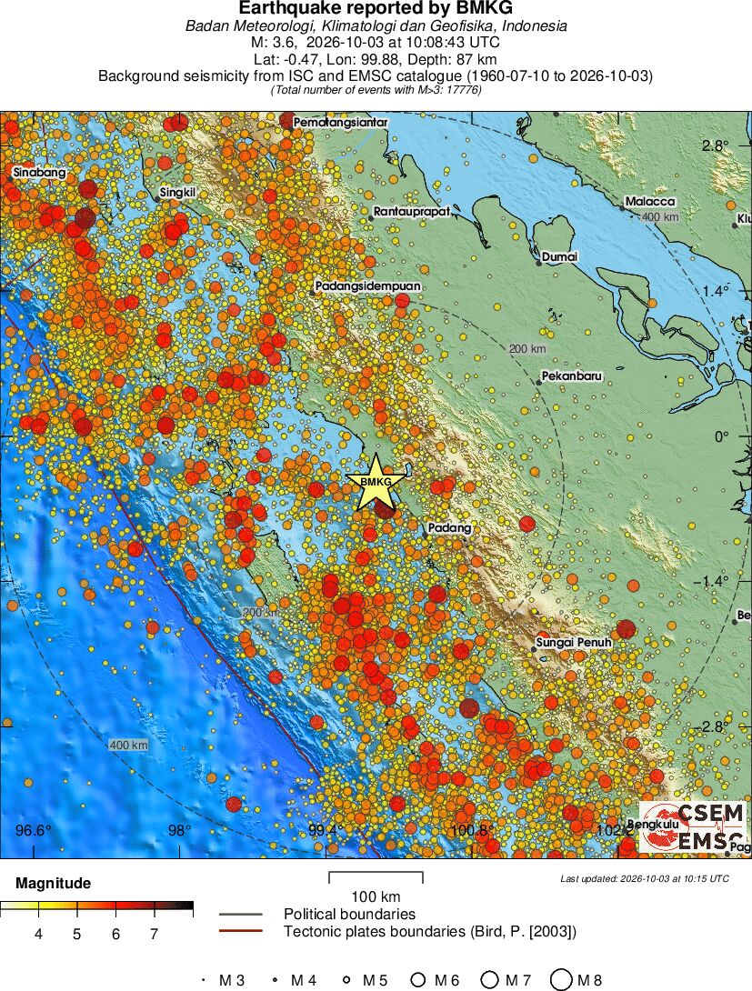 regional magnitude historical seismicity