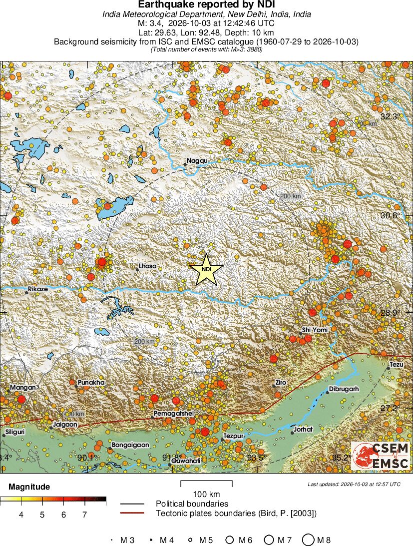 regional magnitude historical seismicity