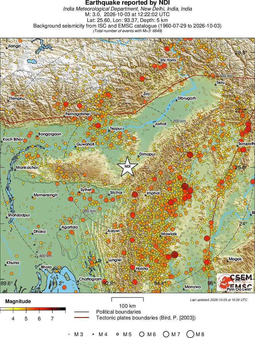 regional magnitude historical seismicity
