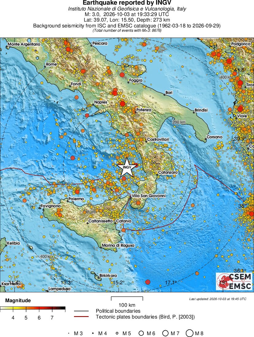 regional magnitude historical seismicity