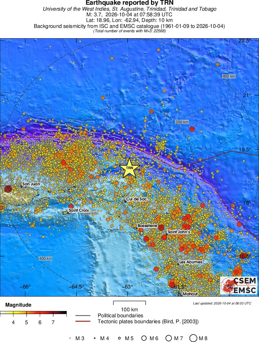 regional magnitude historical seismicity