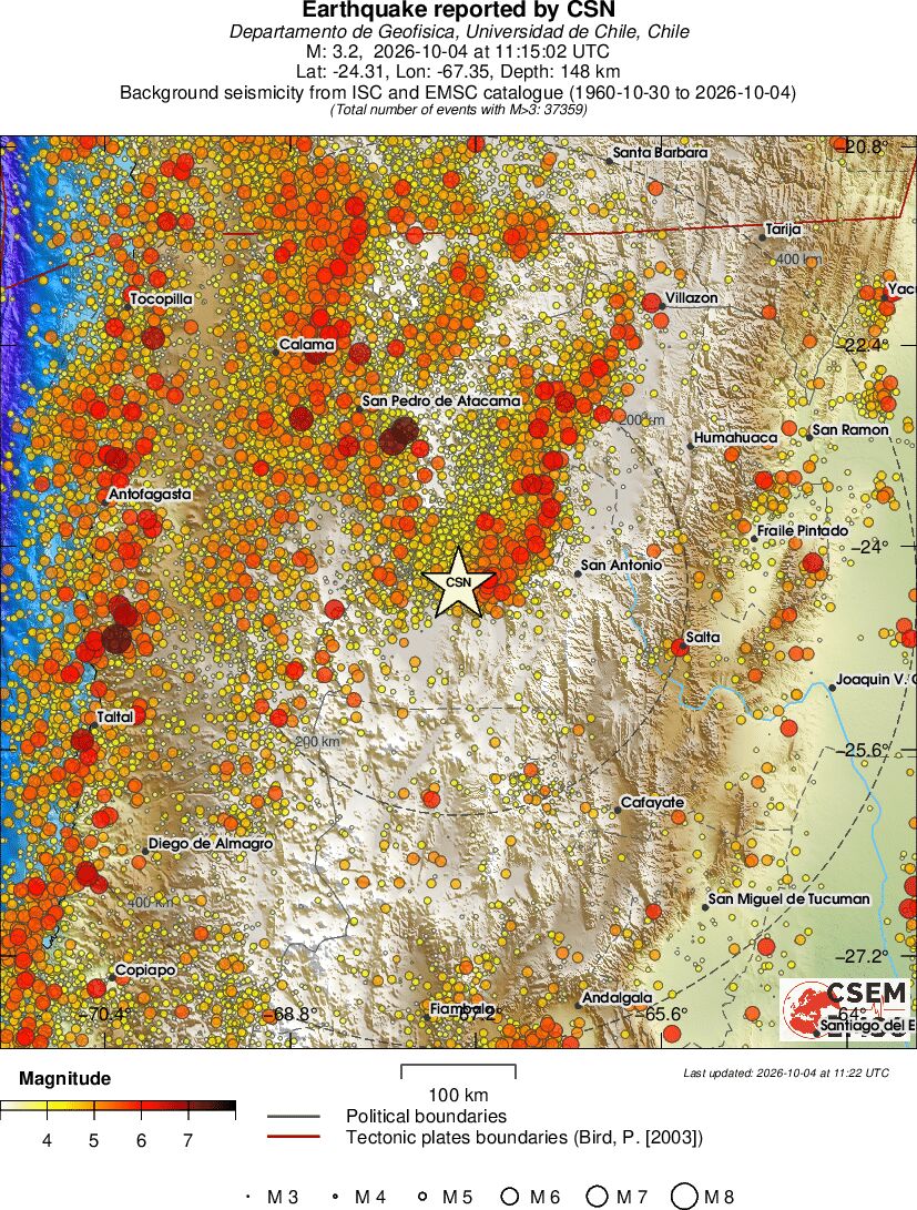 regional magnitude historical seismicity