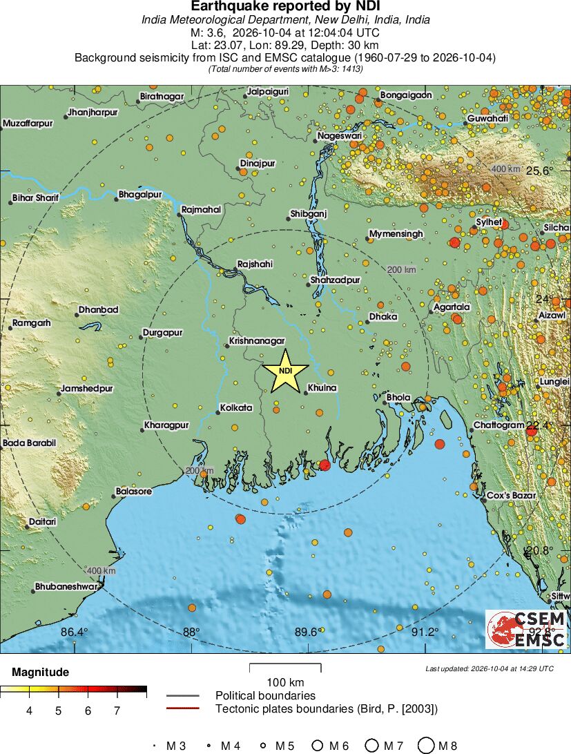 regional magnitude historical seismicity