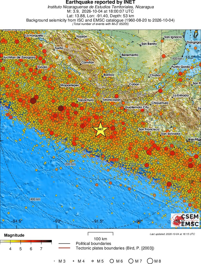 regional magnitude historical seismicity