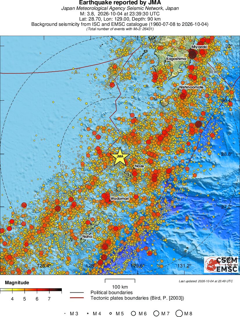 regional magnitude historical seismicity