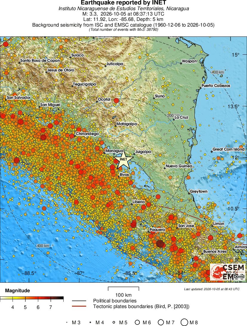 regional magnitude historical seismicity