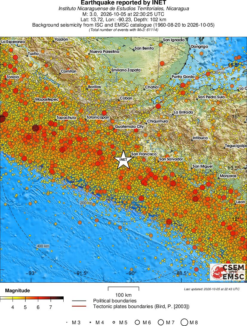 regional magnitude historical seismicity