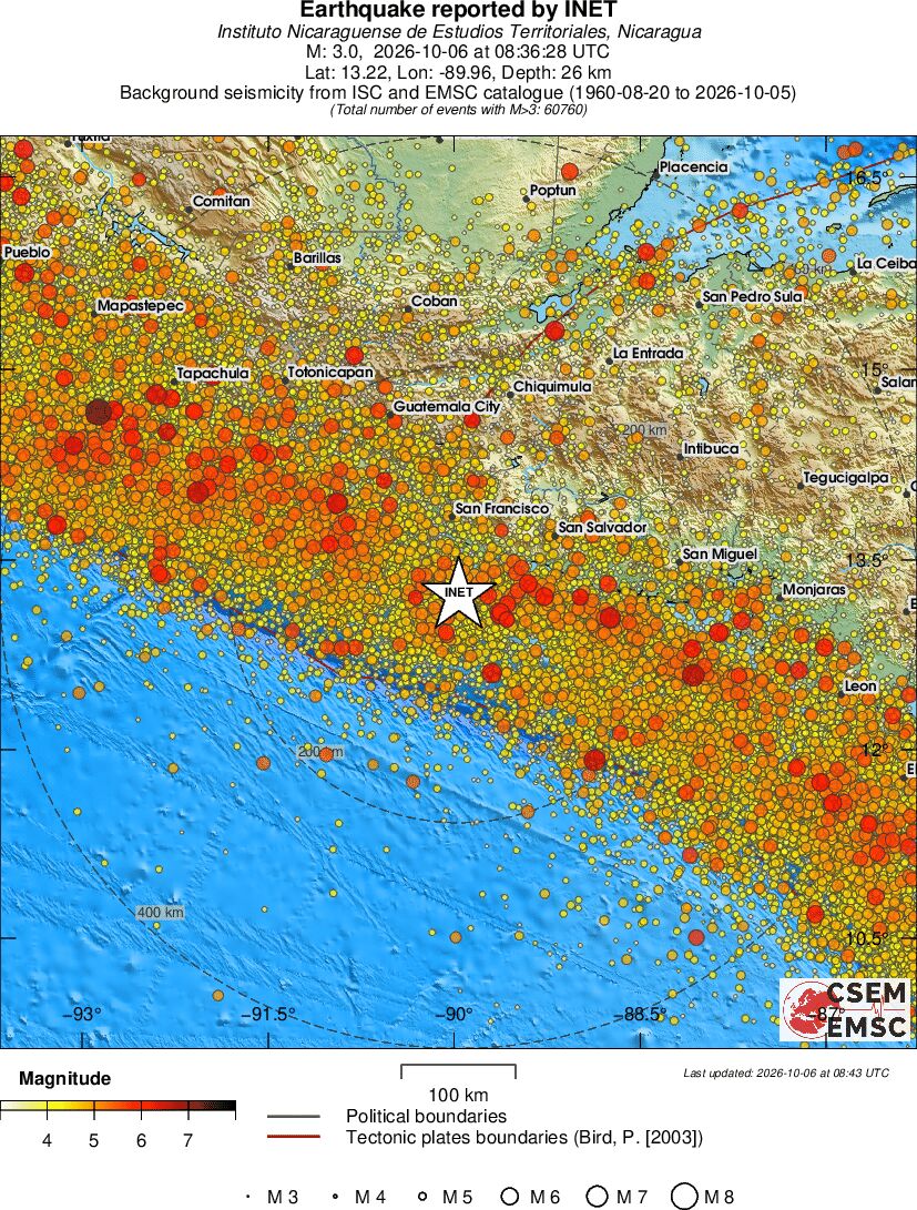 regional magnitude historical seismicity