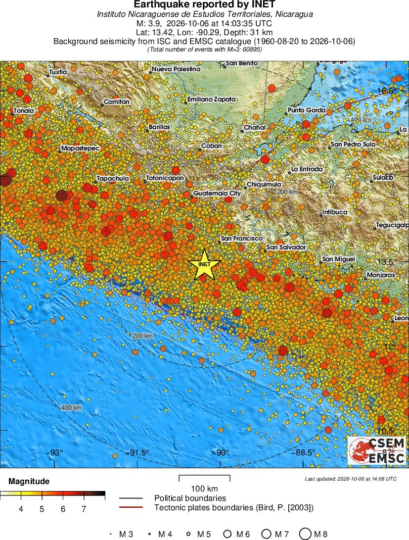 regional magnitude historical seismicity