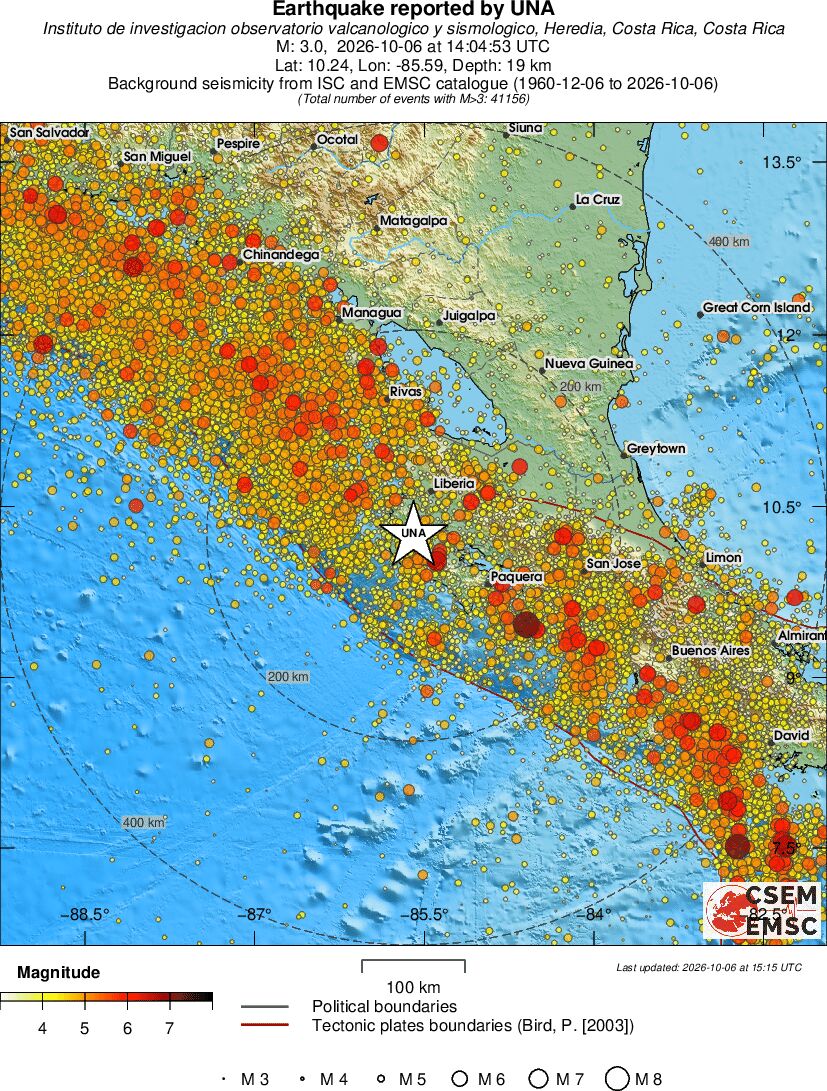 regional magnitude historical seismicity