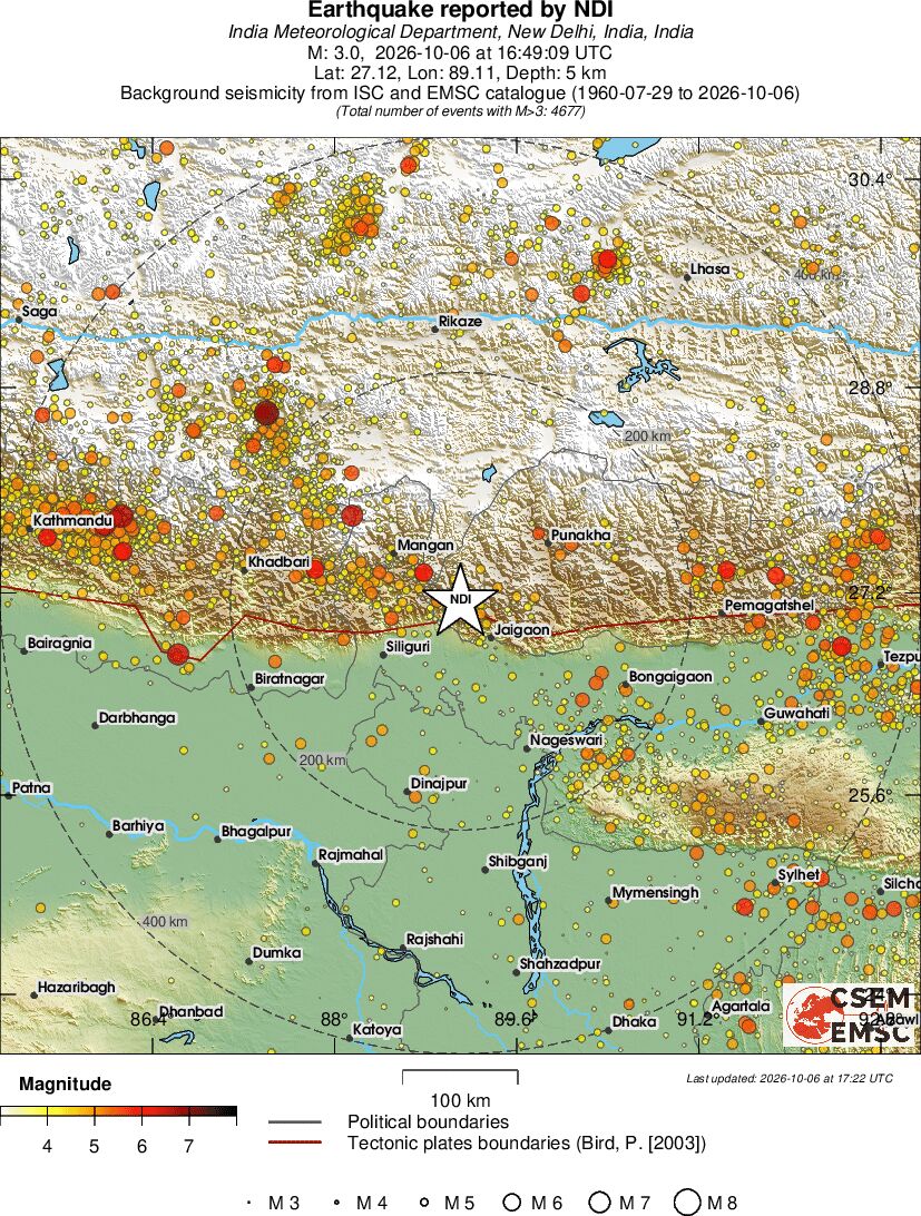 regional magnitude historical seismicity