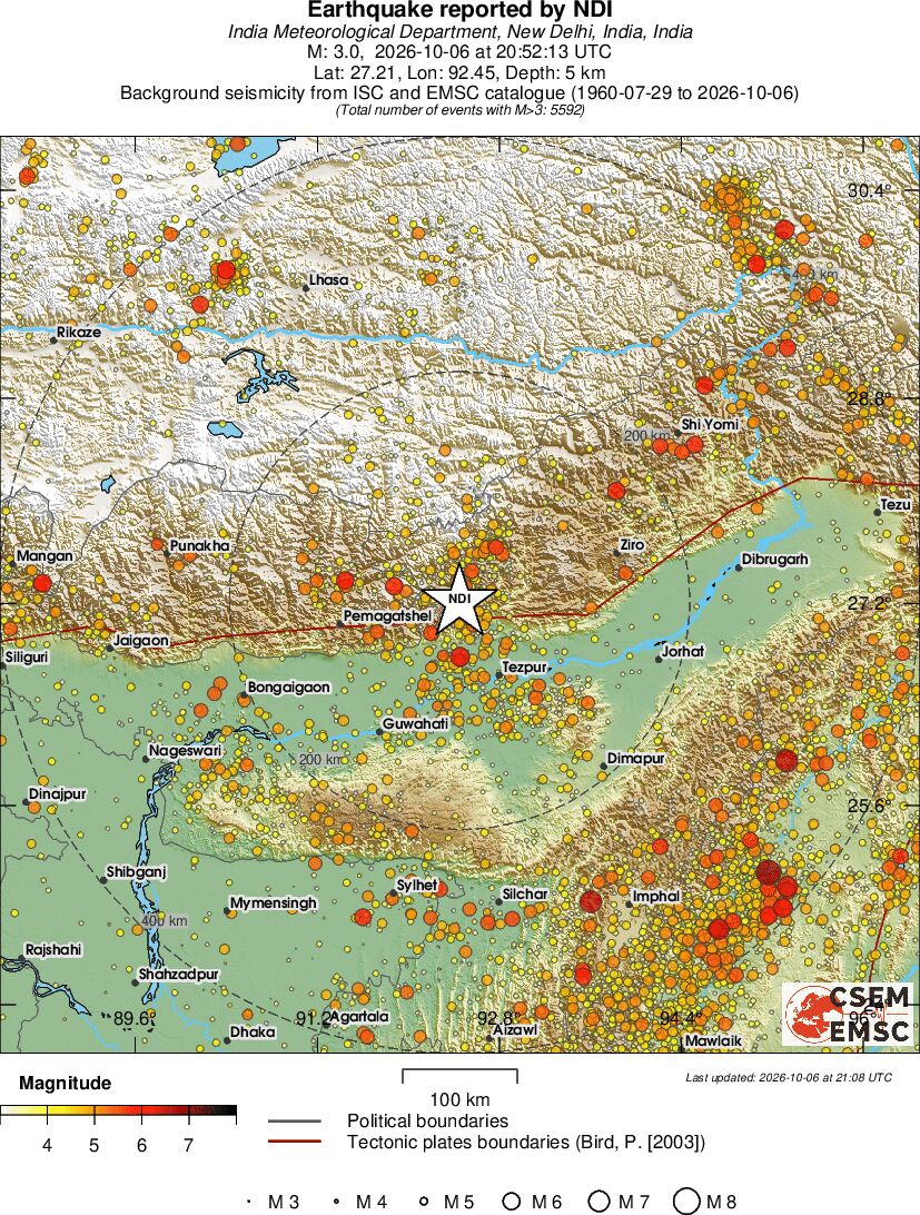 regional magnitude historical seismicity