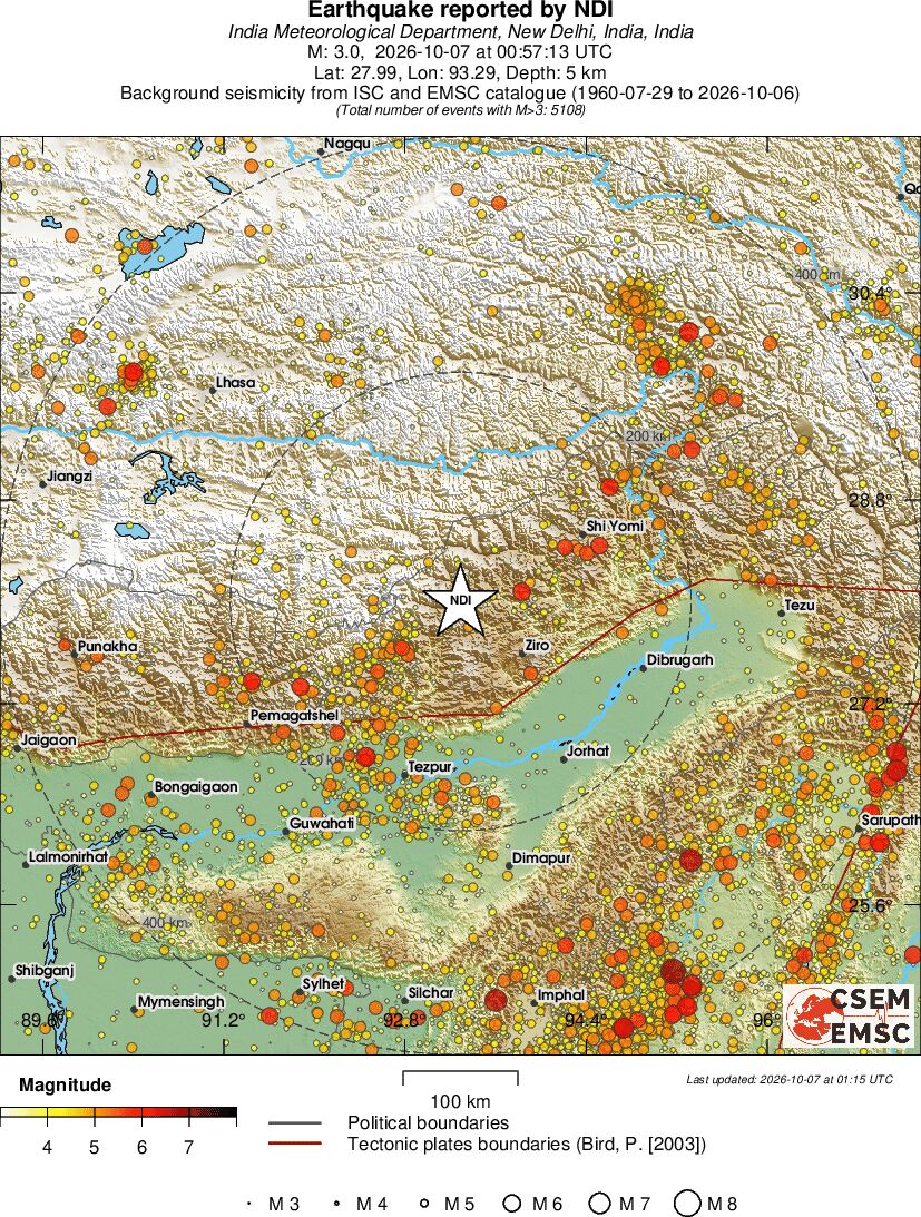 regional magnitude historical seismicity