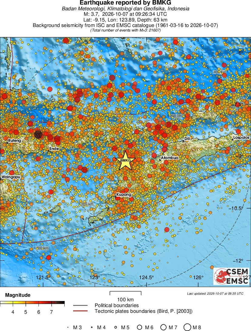 regional magnitude historical seismicity