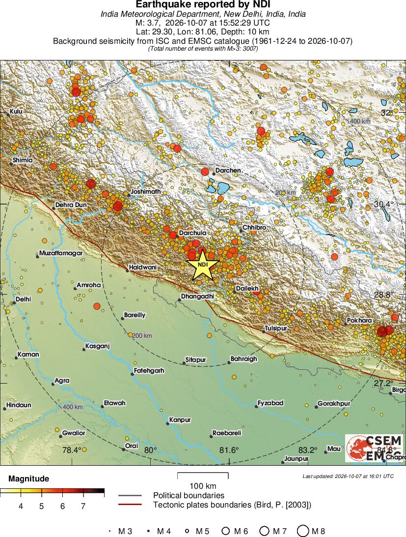 regional magnitude historical seismicity