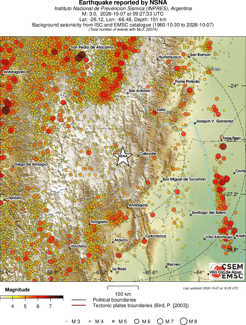 regional magnitude historical seismicity