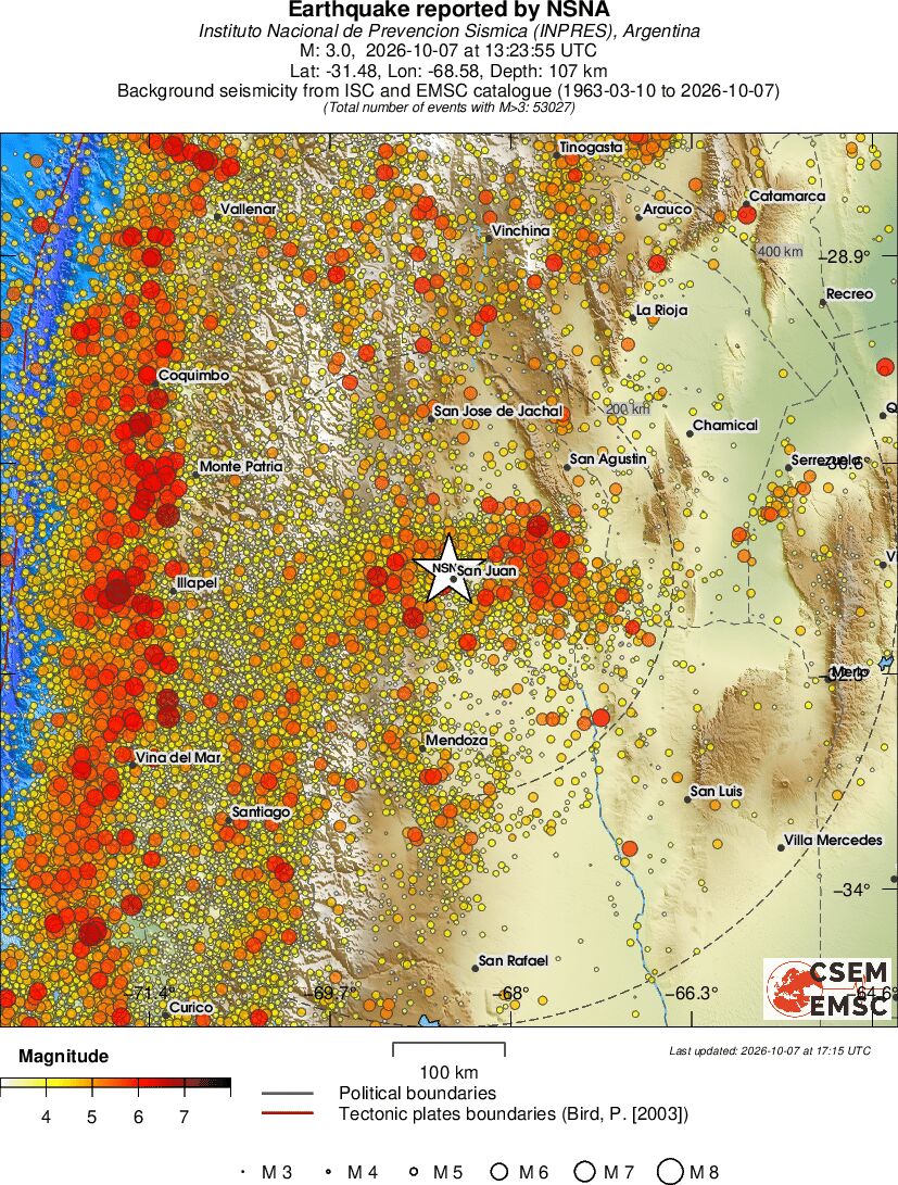 regional magnitude historical seismicity