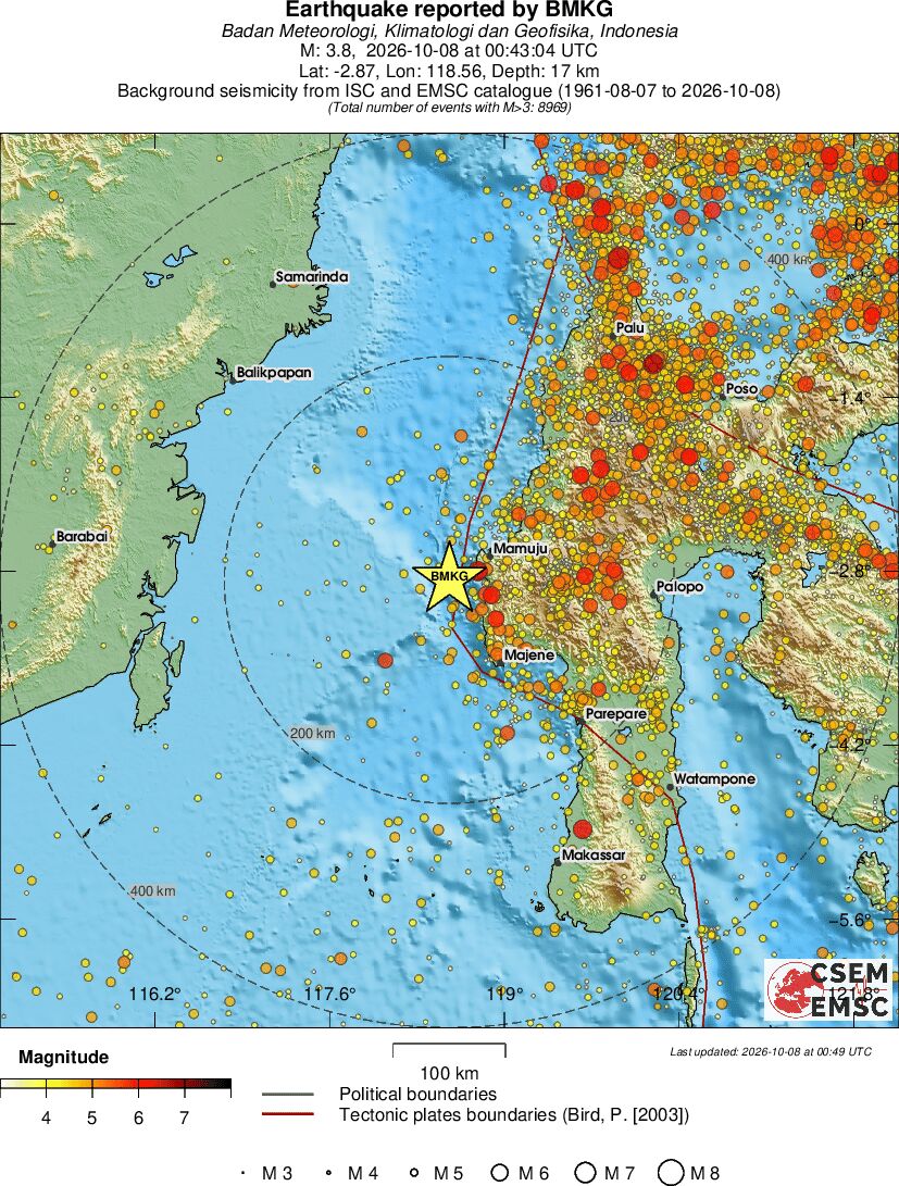 regional magnitude historical seismicity