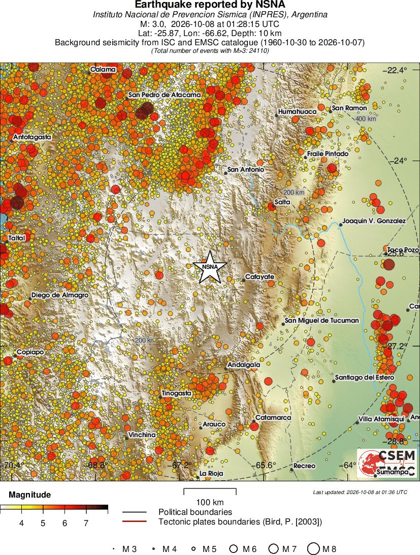 regional magnitude historical seismicity