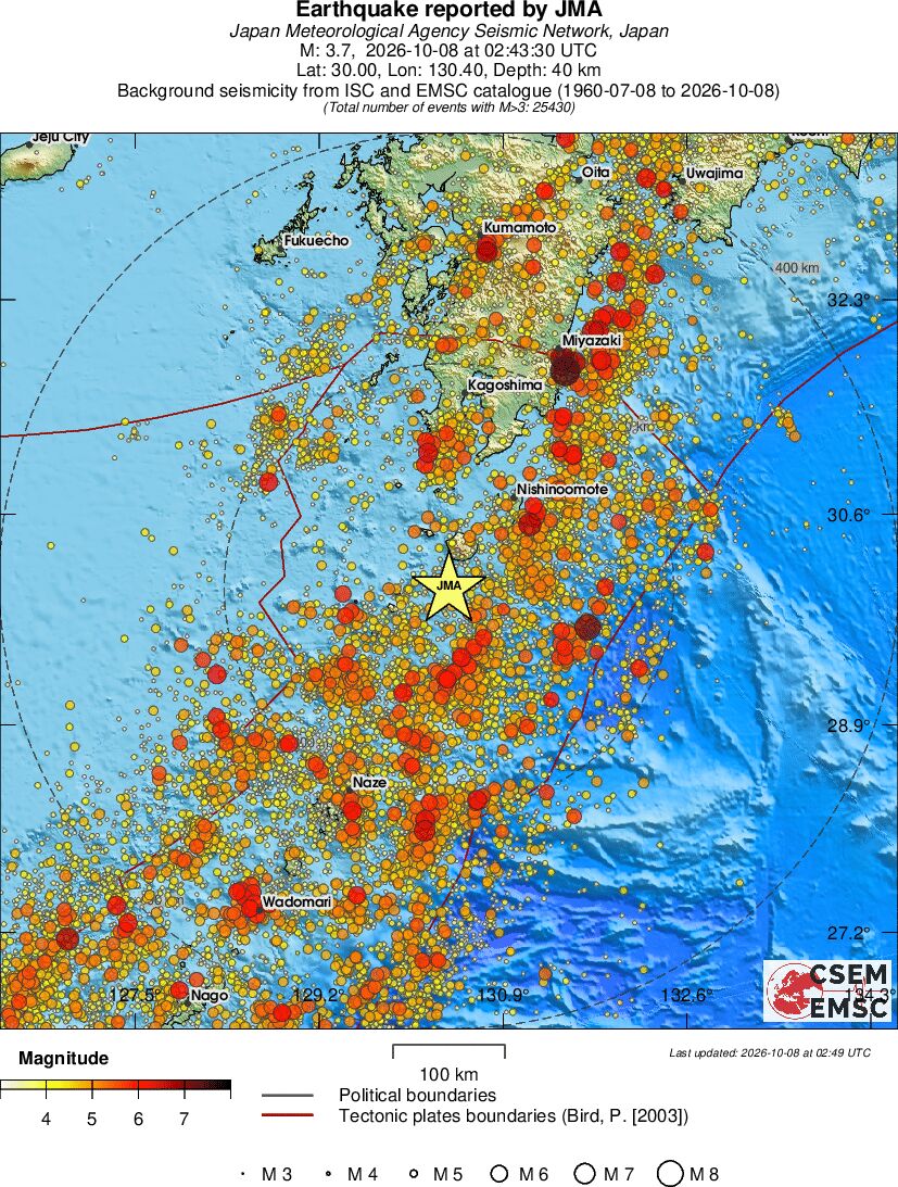 regional magnitude historical seismicity