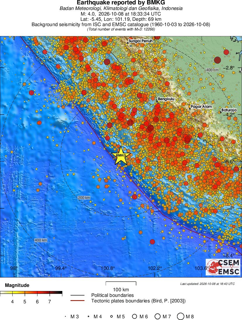 regional magnitude historical seismicity