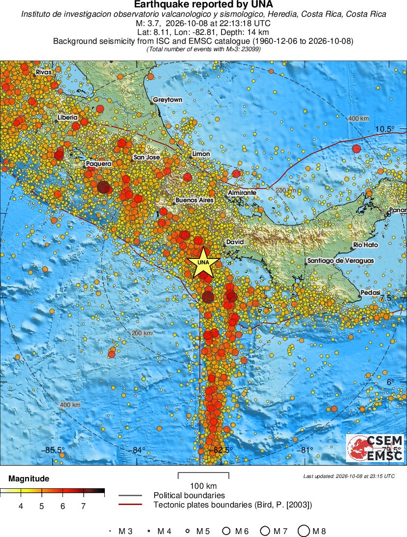 regional magnitude historical seismicity