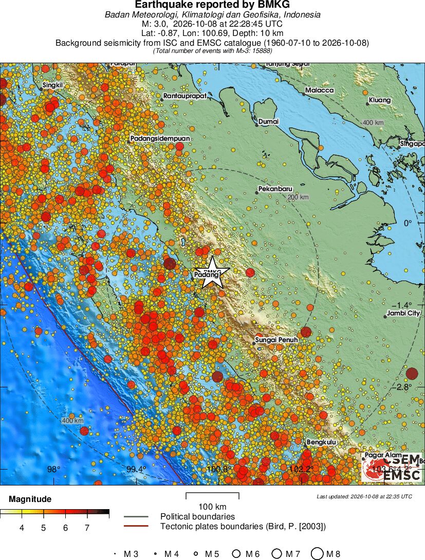 regional magnitude historical seismicity