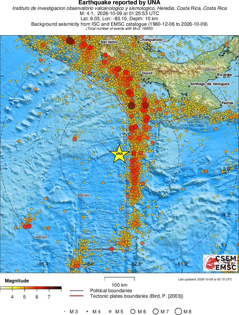 regional magnitude historical seismicity