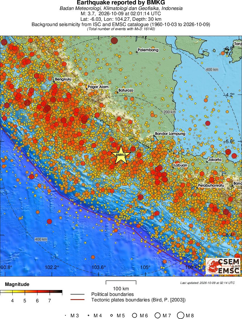 regional magnitude historical seismicity