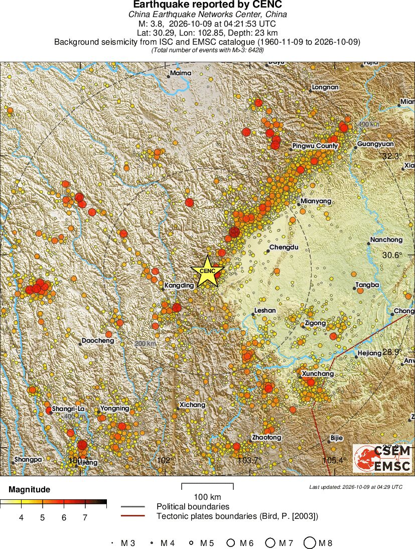 regional magnitude historical seismicity