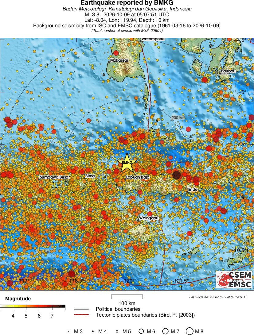 regional magnitude historical seismicity