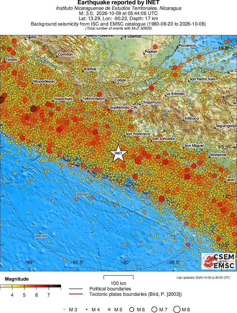 regional magnitude historical seismicity