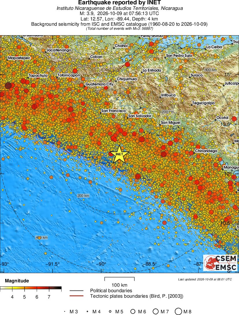 regional magnitude historical seismicity