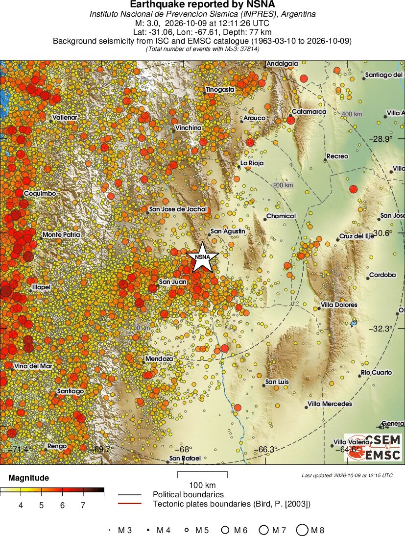 regional magnitude historical seismicity