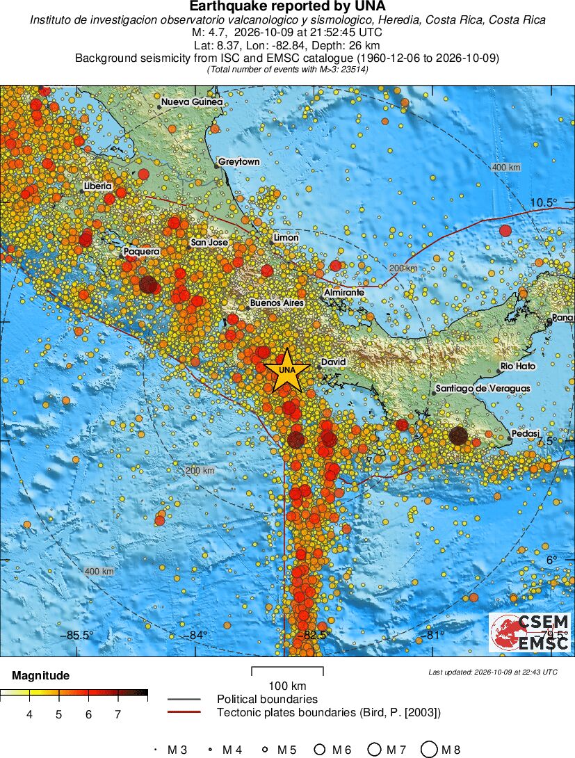 regional magnitude historical seismicity
