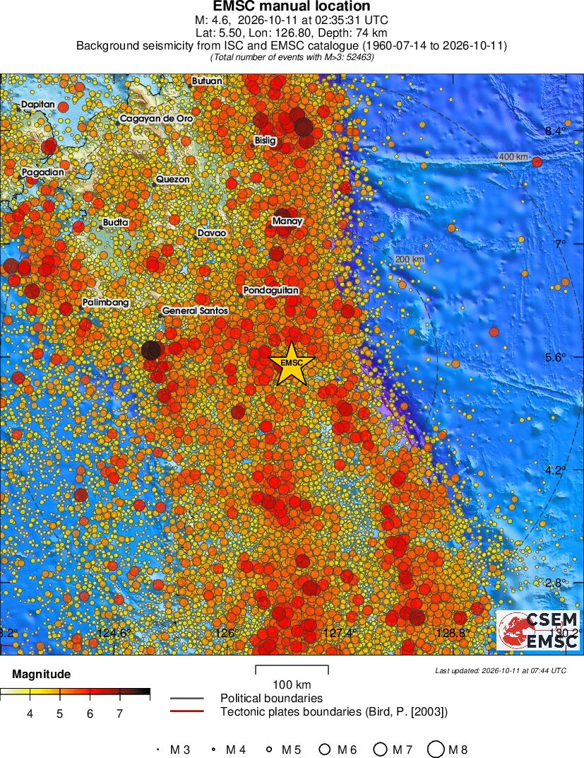 regional magnitude historical seismicity