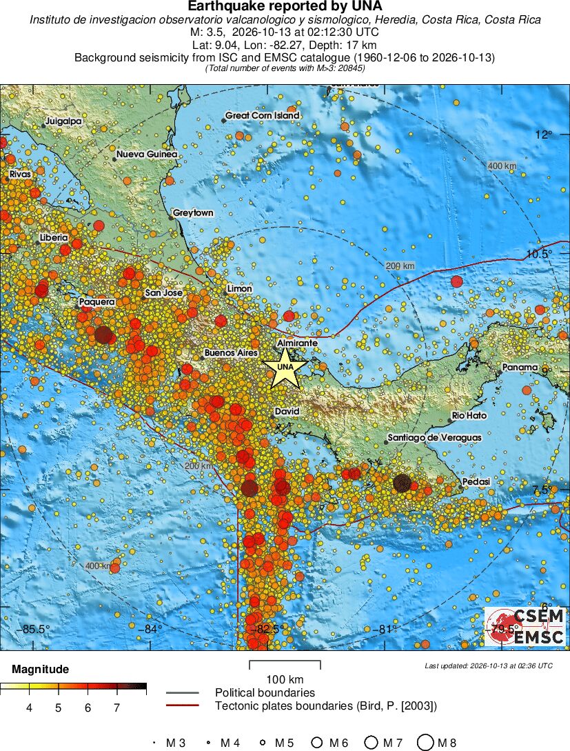 regional magnitude historical seismicity