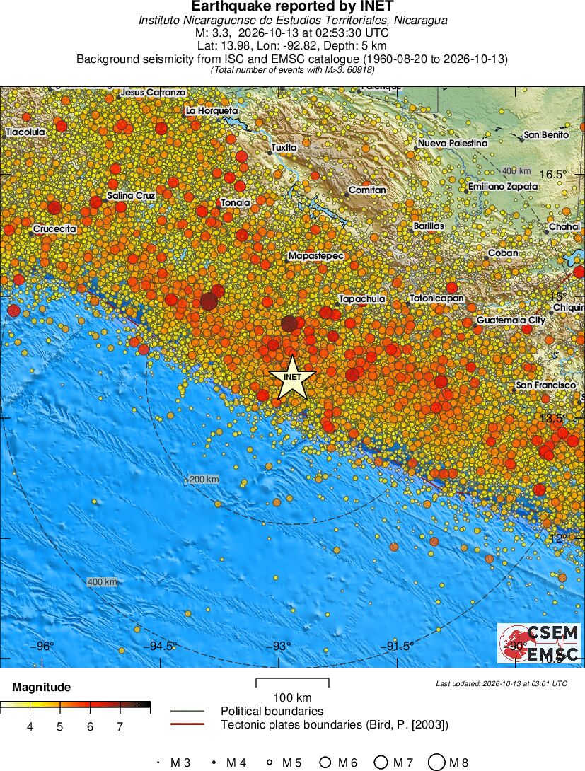 regional magnitude historical seismicity