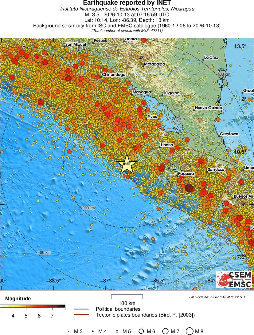 regional magnitude historical seismicity
