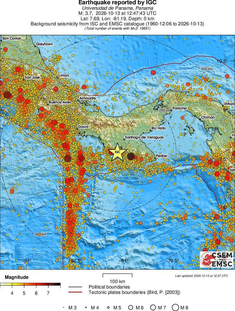regional magnitude historical seismicity