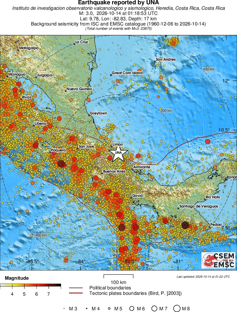 regional magnitude historical seismicity